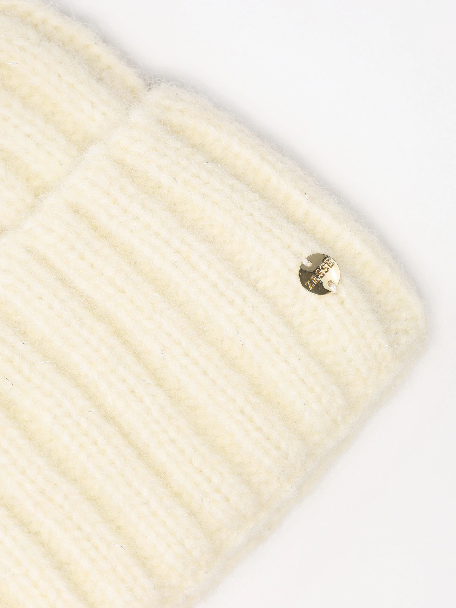 Шапка-бини из смесовой шерсти альпаки с отворотом в ассортименте